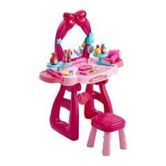 Princess Vanity Set Light Up Mirror Toy Makeup Desk for Girls