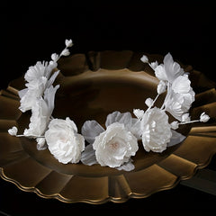 Bohemian Bridal Headband with Flowers Wedding Hair Accessory