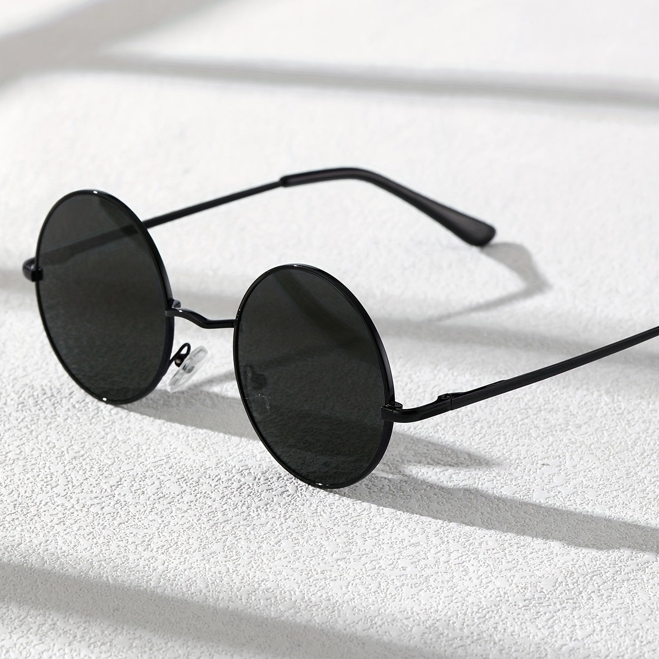 Men's Round Frame Sunglasses Classic Casual Style