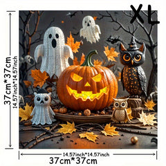 Halloween Puzzle Spooky Pumpkin Ghosts Jack o' Lantern & Owls Wooden Jigsaw
