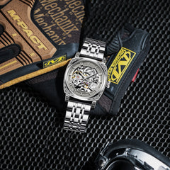 Clearance Promotion Steel Belt Automatic Mechanical Watch