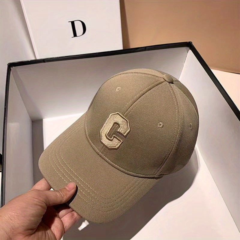 C Label Embroidery Baseball Cap Casual Golf Sun Hat Women