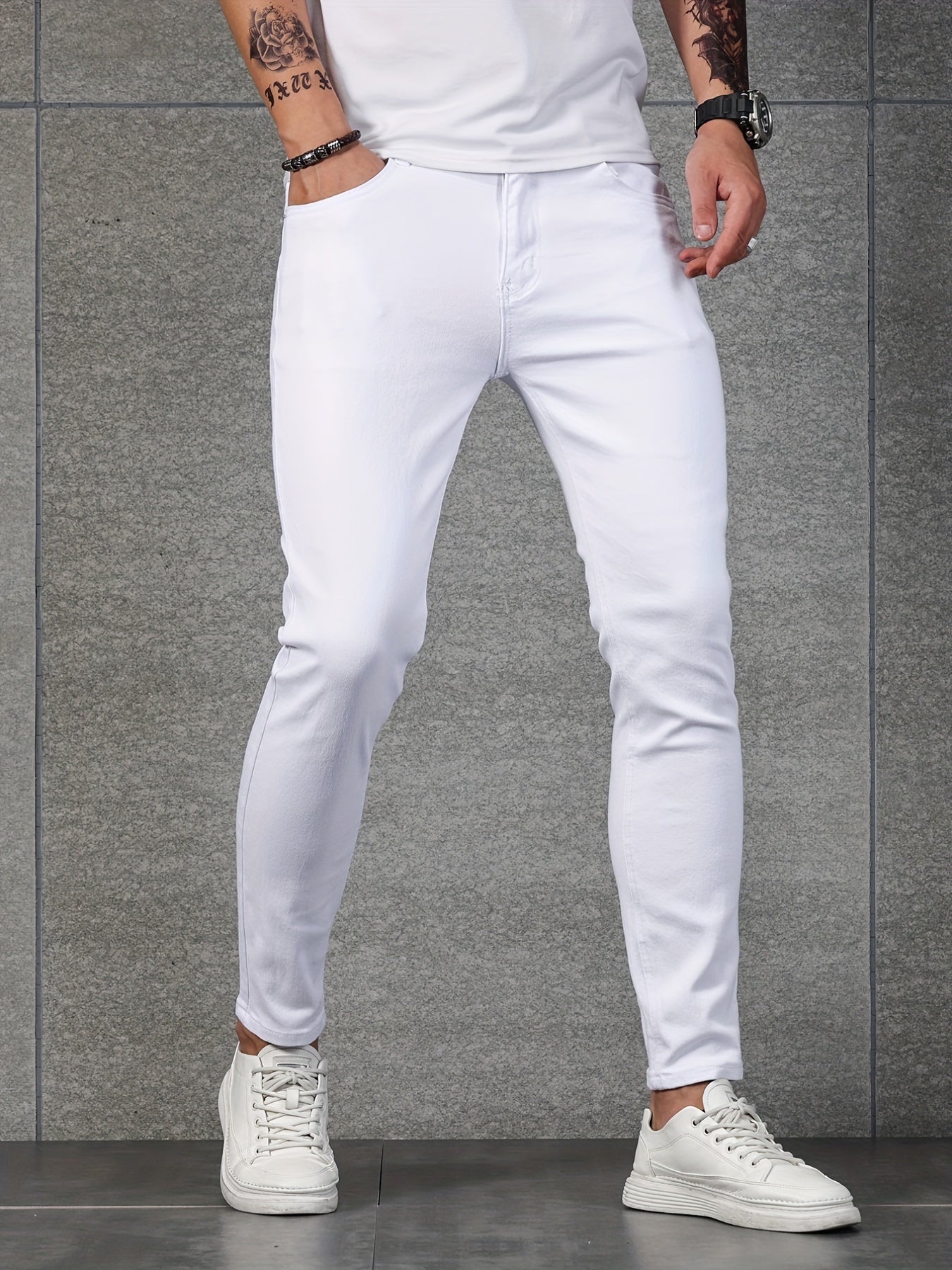 Slim Fit Jeans Men's Casual Street Style Denim Pants