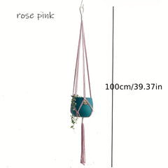 4pcs Macrame Pot Hanger Set Indoor Ceiling Plant Hanger