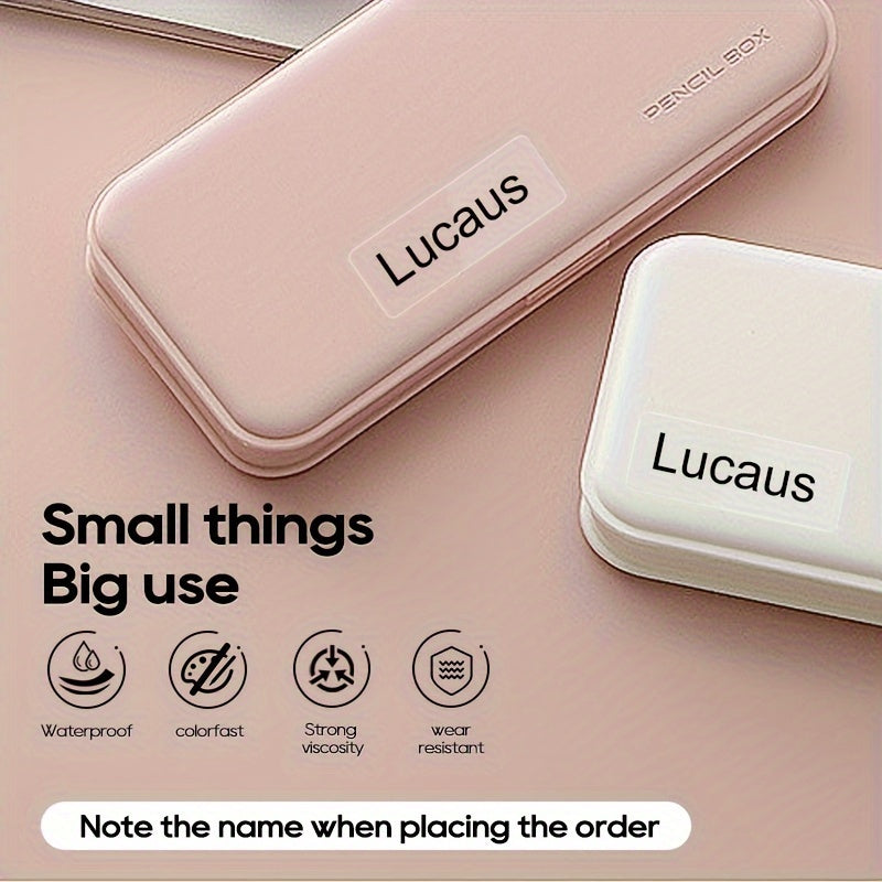 60pcs Customized Transparent Sticker Waterproof 3.0x1.09 cm Smooth Surface