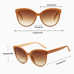 Oval Sunglasses Large Mirror Frame