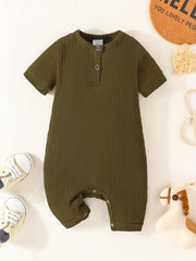 Baby Boys Short Sleeve Cotton Rompers 3pcs Set