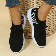 Women's Lightweight Mesh Sneakers Lace Up Running Shoes