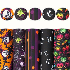 5pcs 24 89 24 Halloween Pattern Polyester Square Printed Quilted Fabric