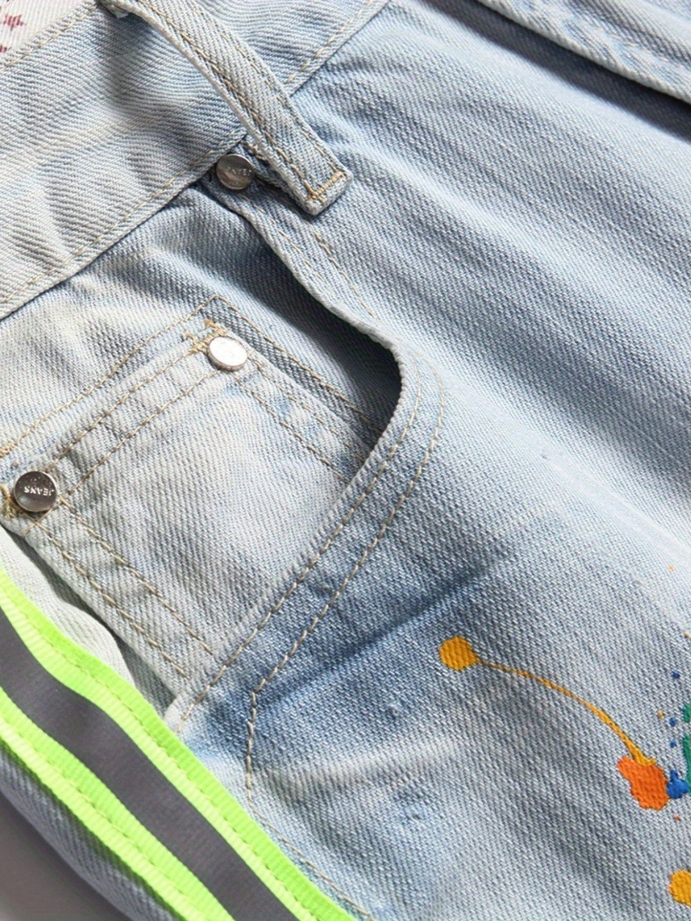 Men's Reflect Woven Tape Denim Shorts