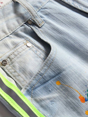 Men's Reflect Woven Tape Denim Shorts