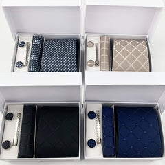 Formal Plaid Classic Men's Tie Set