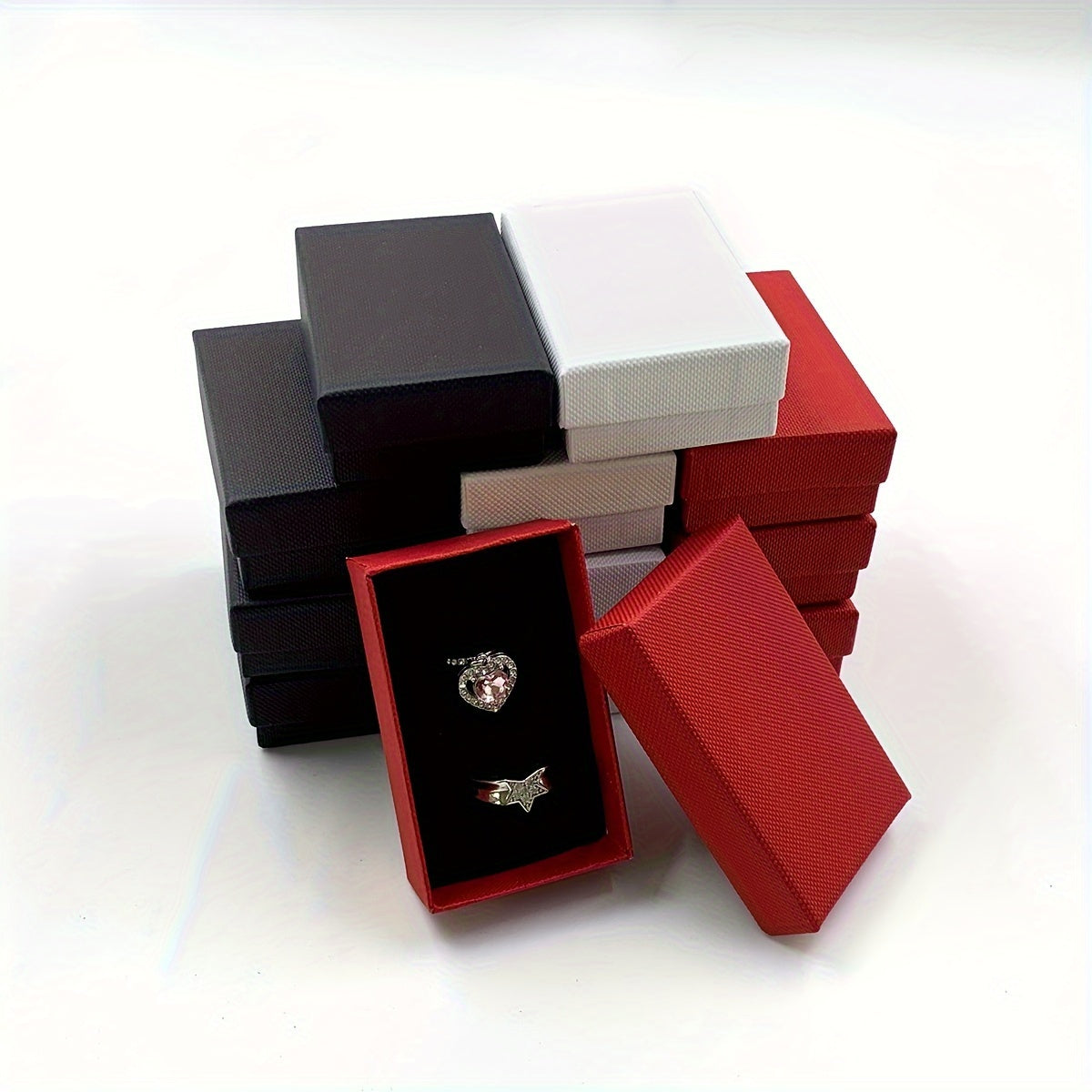 12pcs Classic Style Ring Set Earrings Packaging Box