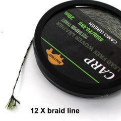 20m Braided Lead Core Carp Fishing Line