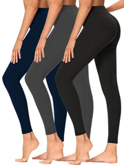 3Pcs High Waist Yoga Pants Tummy Control Slimming Leggings Women's Activewear