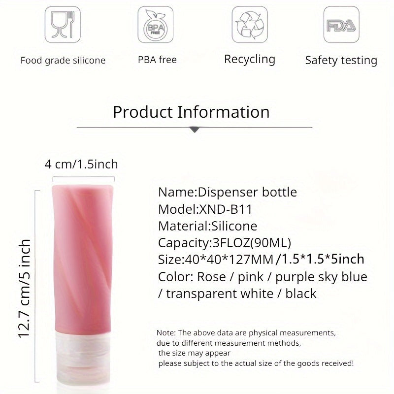 1pc Silicone Travel Bottle Leak-proof Container