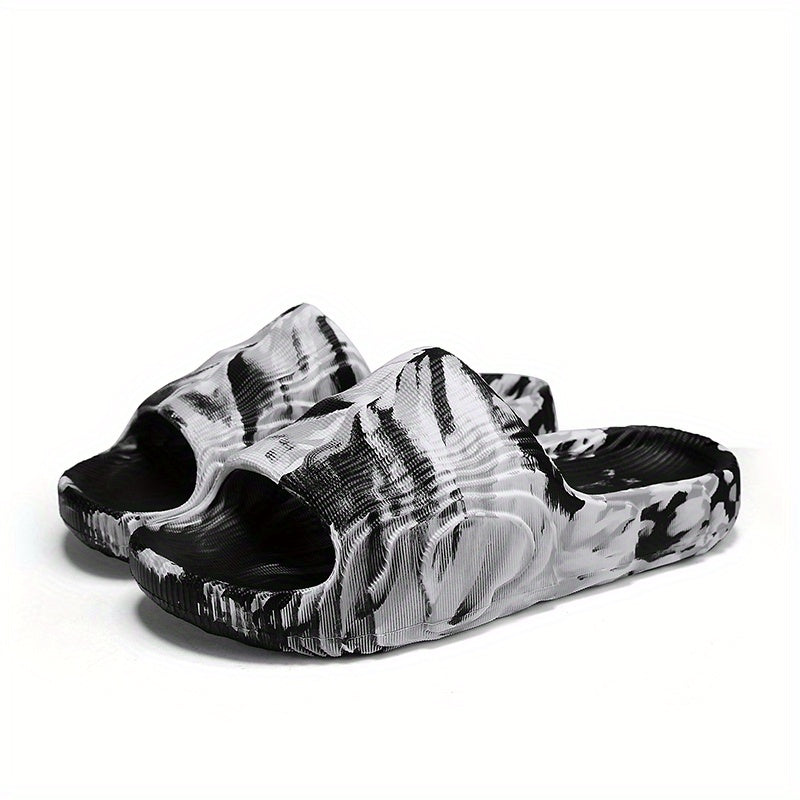 Men's Lightweight Block Slippers Open Toe Shoes For Shower Spring And Summer