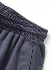 Men's Quick Dry Stretch Waist Shorts with Pockets for Gym Summer Training