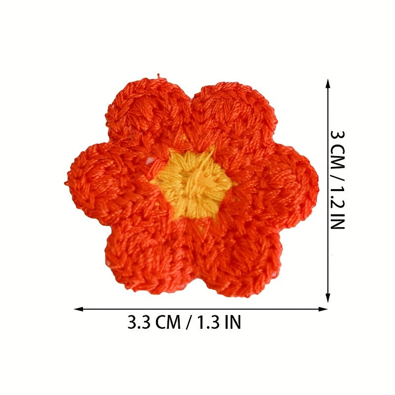 30pcs Flower Embroidery Patches DIY Sewing For Clothes Bags Hat Decoration