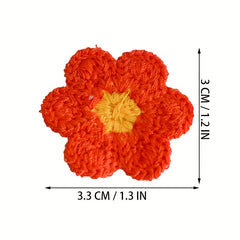 30pcs Flower Embroidery Patches DIY Sewing For Clothes Bags Hat Decoration