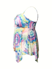 Tie Dye Tank Top & Panty Swimsuit Set