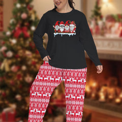 Christmas Pajamas Set Gnomes & Elk Tee & Pants Lounge 2 P