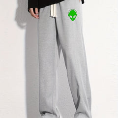 Alien Graphic Print Loose Sweatpants for Men