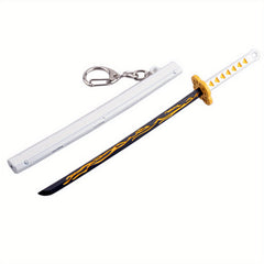 Mini Toy Samurai Key Chain Metal Sword Keychain Model Alloy Keychain For Men