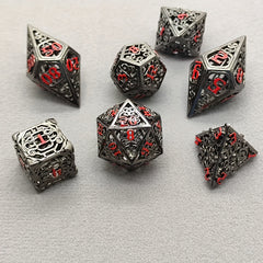 7pcs Digital Hollow Copper Dice Fun Entertainment Game Accessories