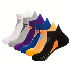 6 Pairs Men's Mid Crew Sport Socks Absorb Sweat Comfy Breathable Socks