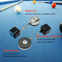 Retractable Billiard Chalk Case Pool Cue Holder Protective Cover