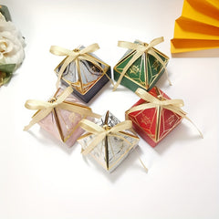 Triangle Wedding Candy Box Hot Golden Tower Jewel Box