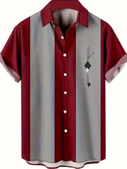 Vertical Stripe Pattern Men's Hawaiian Shirt