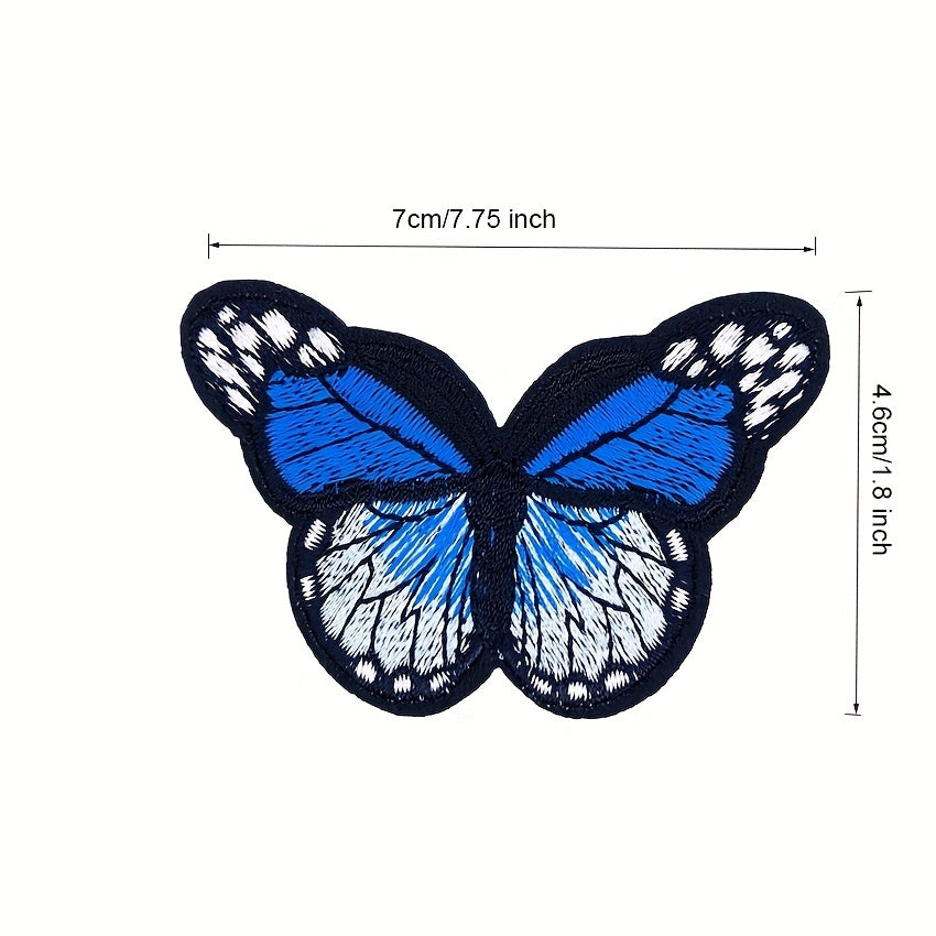 12pcs Butterfly Iron On Patches for Clothes Repair and Decor