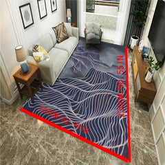 Wavy Stripes Abstract Rug Non Slip Indoor Carpet