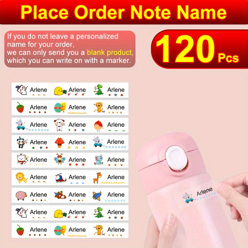 Personalized Waterproof Name Sticker Transparent Label Office School Stationery
