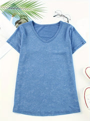 Women's Fitness V Neck T Shirt for Yoga Running