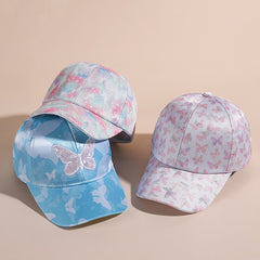 Girls Butterfly Unicorn Print Baseball Cap Sun Protection Hat