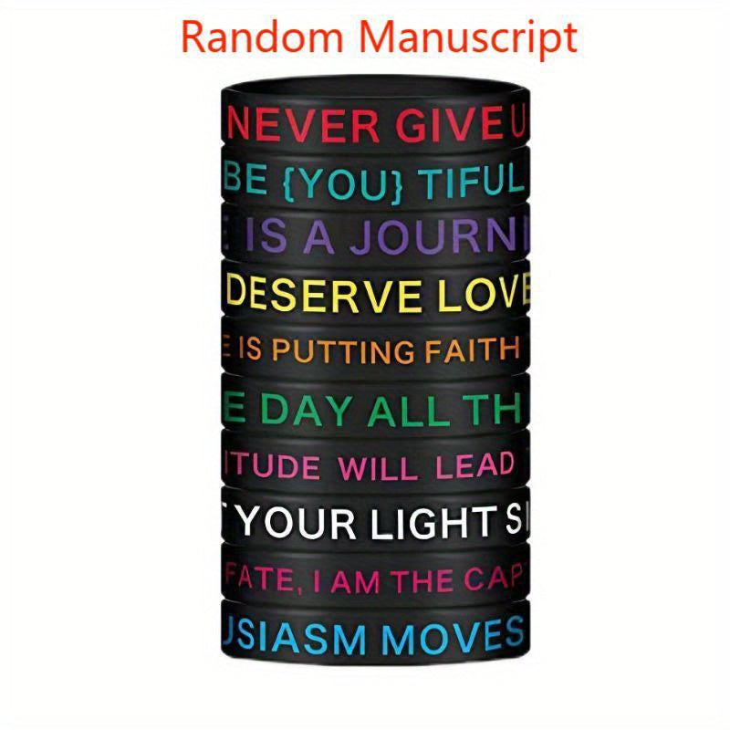 Motivational Silicone Bracelet for Sports and Fitness