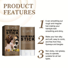 Hair Wax Rod for Smoothing Frizz Broken Hair 0.56 Oz