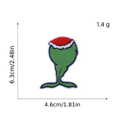 8pcs Christmas Iron On Patches For Men Clothing Jacket Jeans Pants Dress