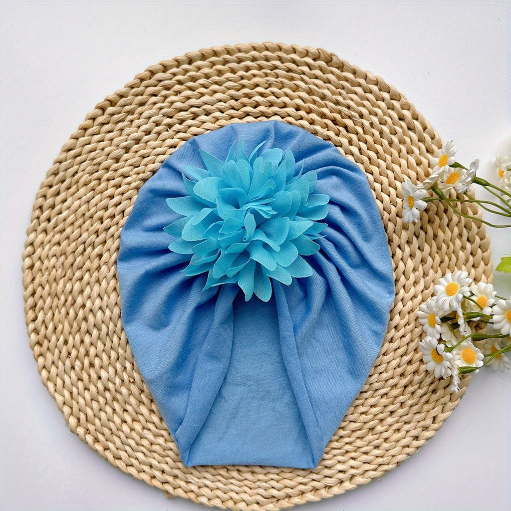 Soft Elastic Baby Girls Flower Turban Headband