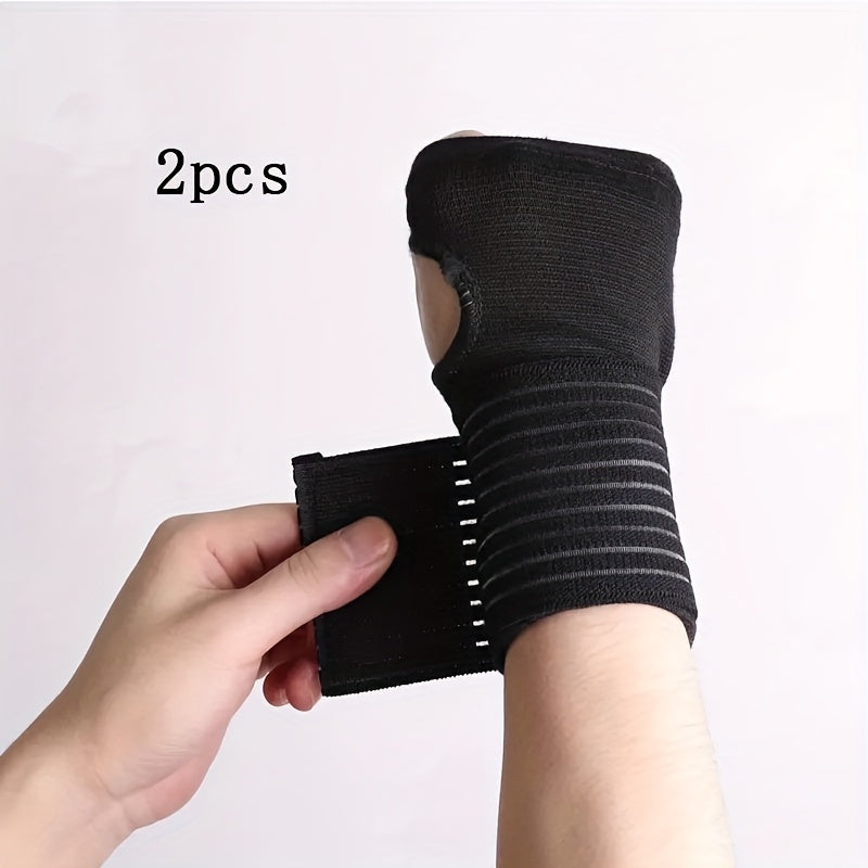 2pcs Pressurized Palm Guard Elastic Wrist Guard For Sports Cycling