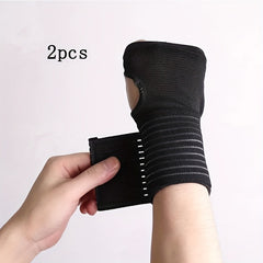 2pcs Pressurized Palm Guard Elastic Wrist Guard For Sports Cycling