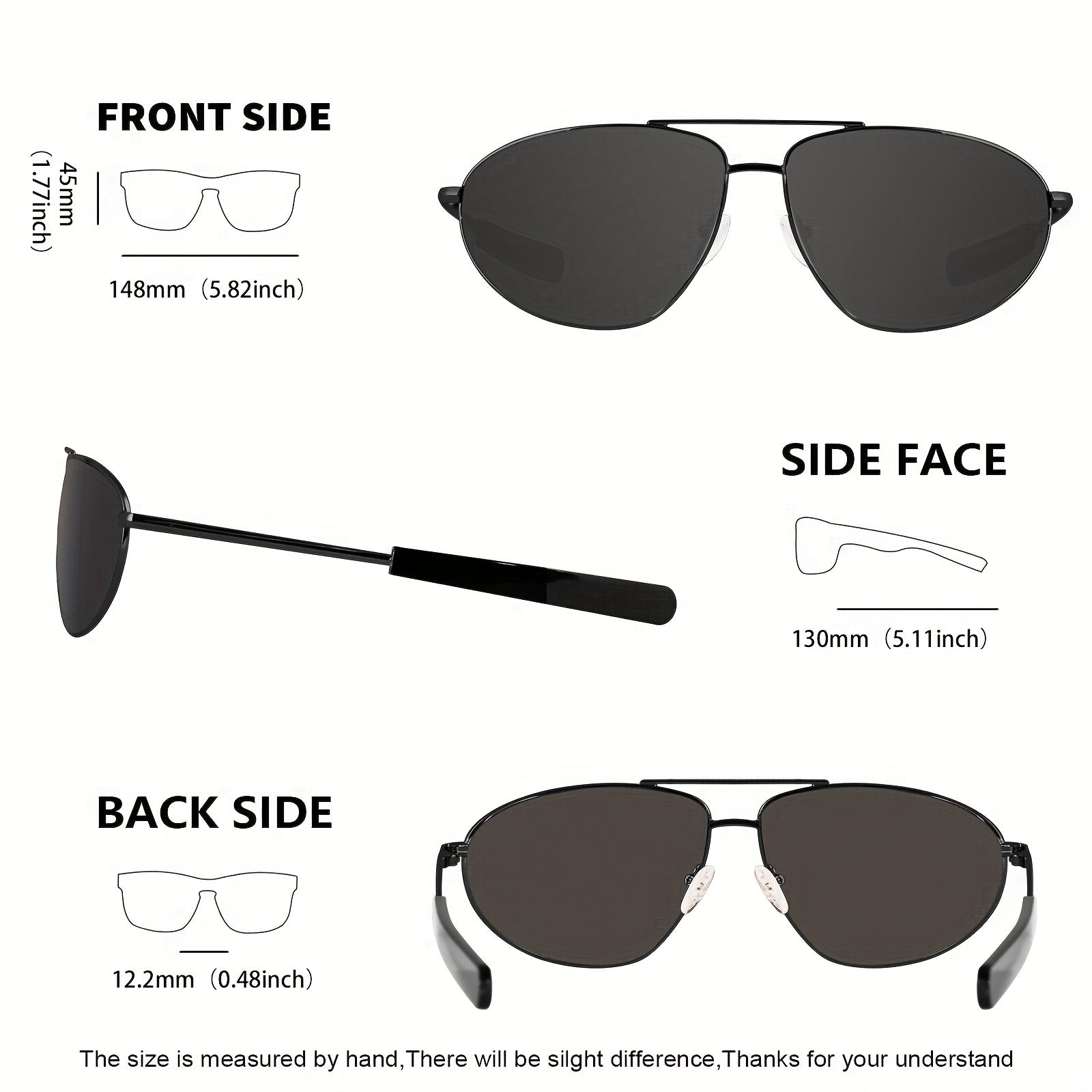 Retro High Wear Resistant Polarized Sunglasses UV Protection