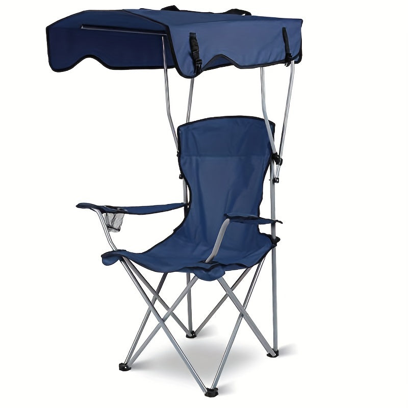 Portable Beach Chair with Shade - Outdoor Picnic and Fishing Gear
