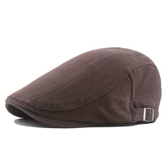 Men's Classic Cotton Newsboy Hat Vintage Cabbie Cap