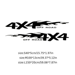 2PCS 4x4 Off Road Fire Totems Stripe Vinyl Stickers