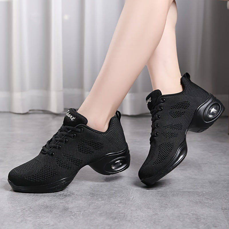 Modern Jazz Dance Shoes With Cushion Bottom Women's Mesh Breathable