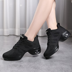 Modern Jazz Dance Shoes With Cushion Bottom Women's Mesh Breathable